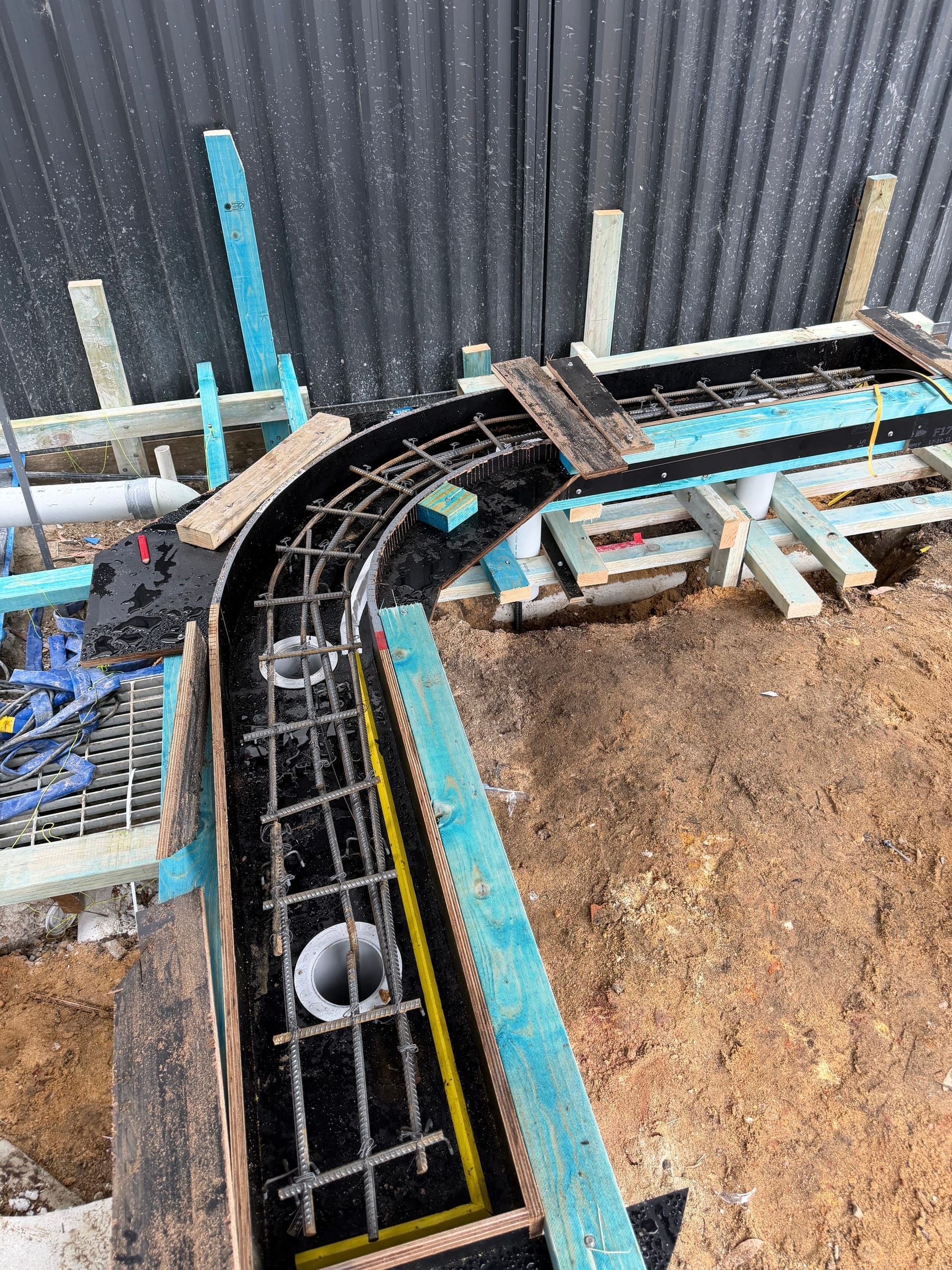 Steel reinforcement detailing for curved architectural concrete at Zetland